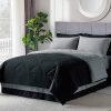 Cubrecama De Verano 2 Plazas + 2 Fundas exclusive - Negro/Plomo plata