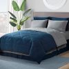 Cubrecama De Verano 2 Plazas + 2 Fundas exclusive – AZUL MARINO/ Plata