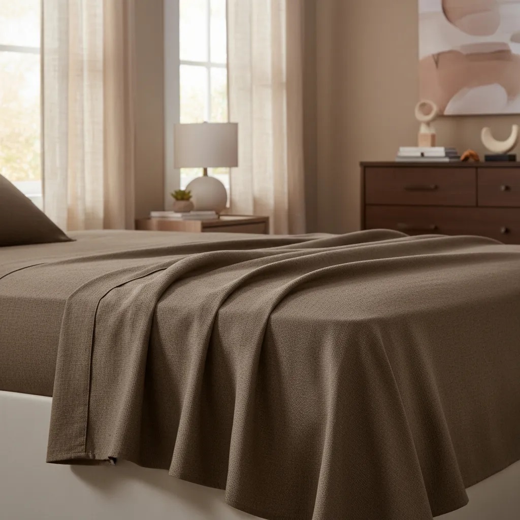 Sabanas De Algodón Peru Pima 180 HILOS – ALMENDRA– 4 piezas - Imagen 2