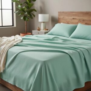 Sabanas De Algodón Peru Pima 180 HILOS – ALBA GLACIAL – 4 piezas