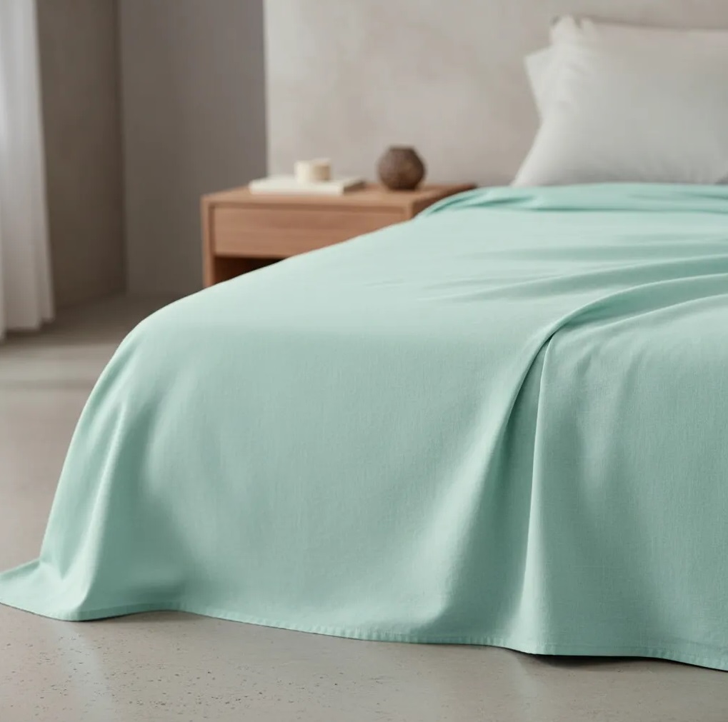 Sabanas De Algodón Peru Pima 180 HILOS – ALBA GLACIAL – 4 piezas - Imagen 4