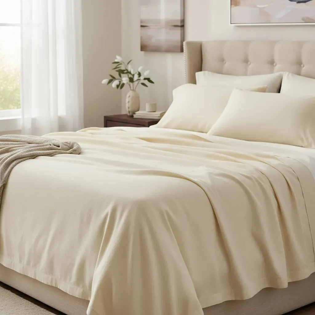 Sabanas De Algodón Peru Pima 180 HILOS – IVORY – 4 piezas