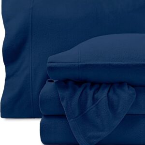 Sábanas Micropolar Azul marino 155 gramos Antipilling - Set de 4 Piezas