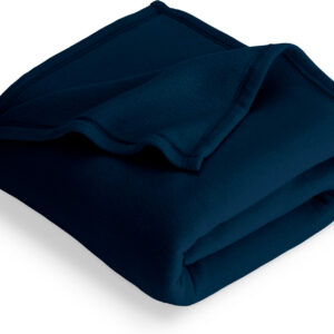 Colcha Polar Color Azul Marino Premium Gruesa