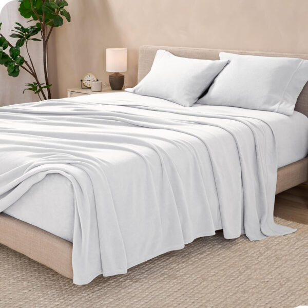 Sábanas Micropolar Blanco 155 gramos Antipilling - Set de 4 Piezas - Imagen 2