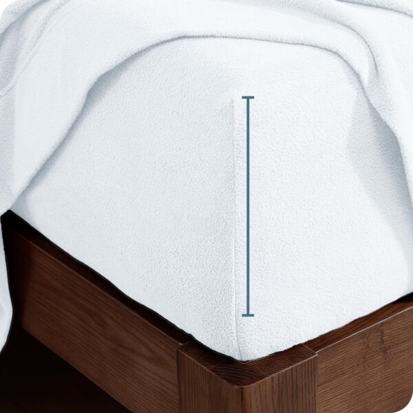 Sábanas Micropolar Blanco 155 gramos Antipilling - Set de 4 Piezas - Imagen 6
