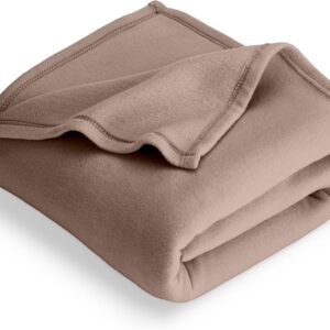 Colcha Polar Color Camello Premium Gruesa