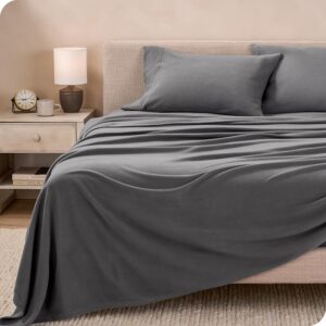 Sábanas Micropolar Plomo oscuro 155 gramos Antipilling - Set de 4 Piezas