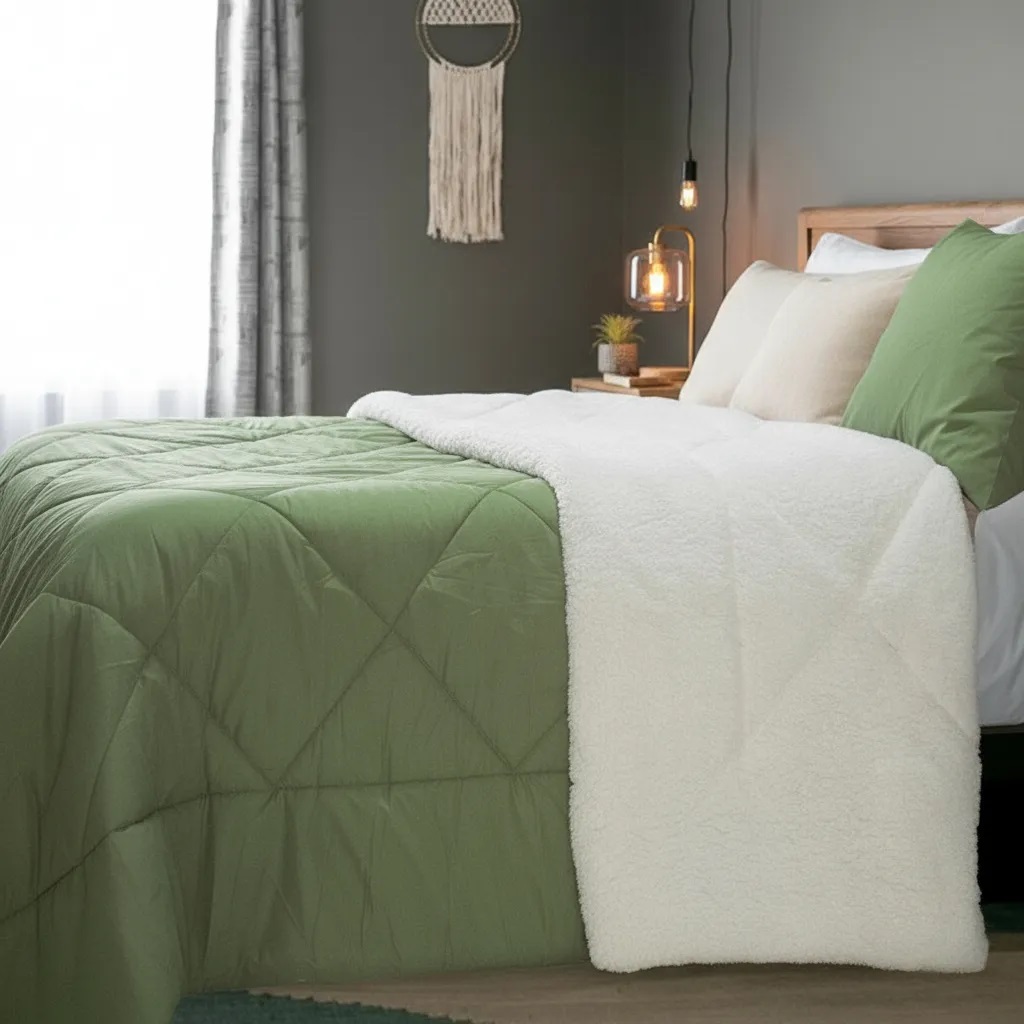 Edredón Con Carnero Premium Peru Pima VERDE SIDRA+2 fundas