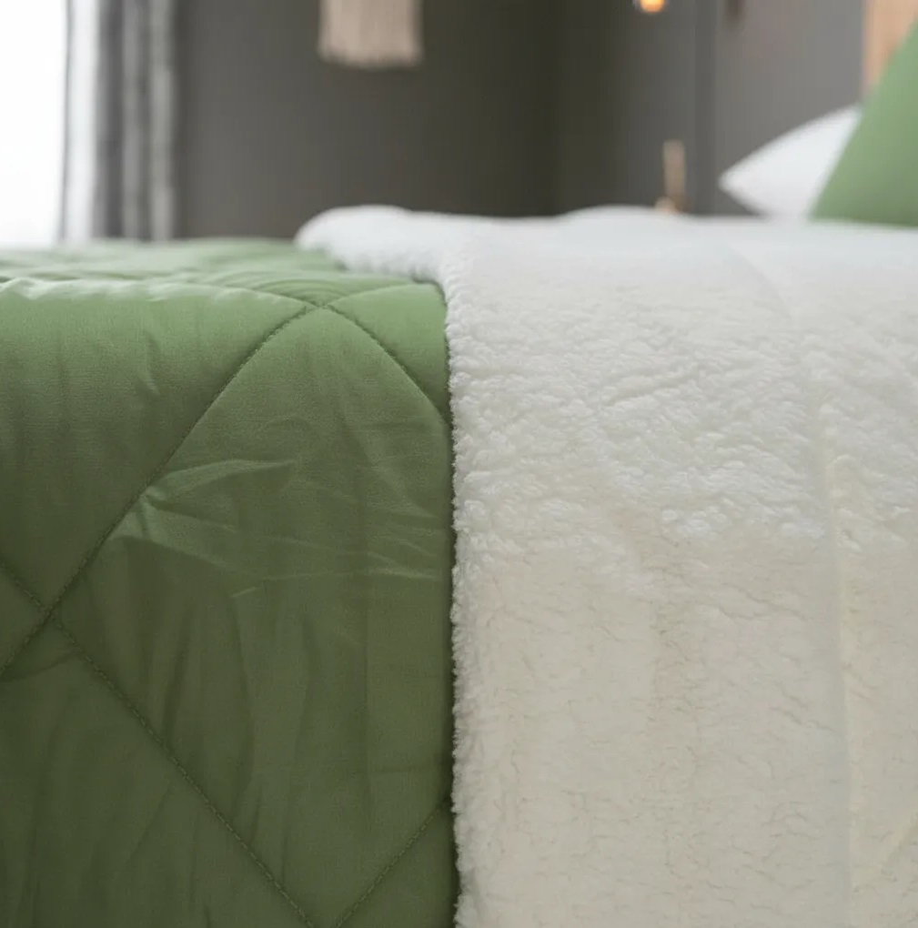 Edredón Con Carnero Premium Peru Pima VERDE SIDRA+2 fundas - Imagen 2