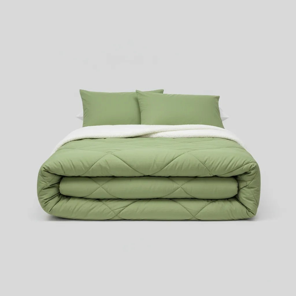 Edredón Con Carnero Premium Peru Pima VERDE SIDRA+2 fundas - Imagen 3