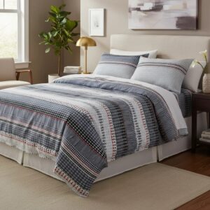 Sabanas De Algodón Bramante estampado Essencia Gris