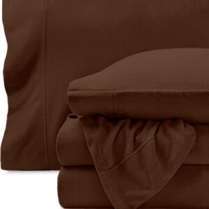 Sábanas Micropolar Chocolate 155 gramos Antipilling - Set de 4 Piezas