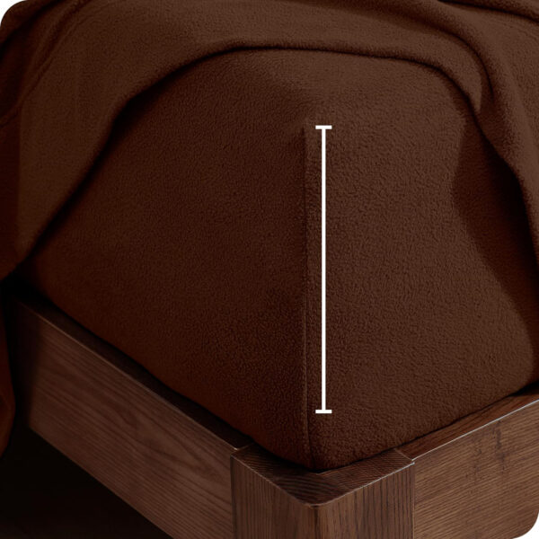 Sábanas Micropolar Chocolate 155 gramos Antipilling - Set de 4 Piezas - Imagen 6