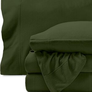 Sábanas Micropolar Verde oscuro 155 gramos Antipilling - Set de 4 Piezas