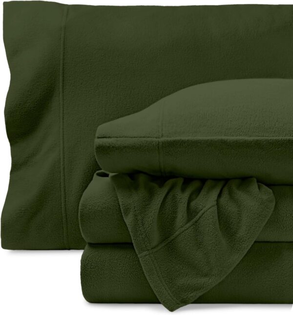 Sábanas Micropolar Verde oscuro 155 gramos Antipilling - Set de 4 Piezas