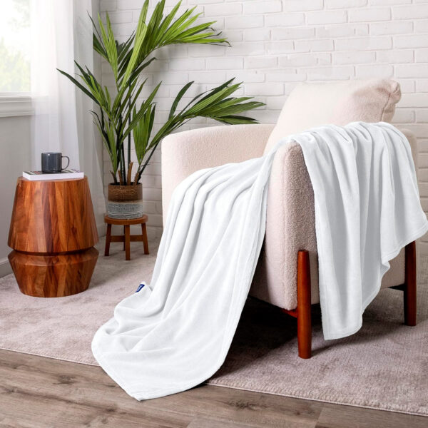 Colcha Polar Color Perla Premium Gruesa - Imagen 6