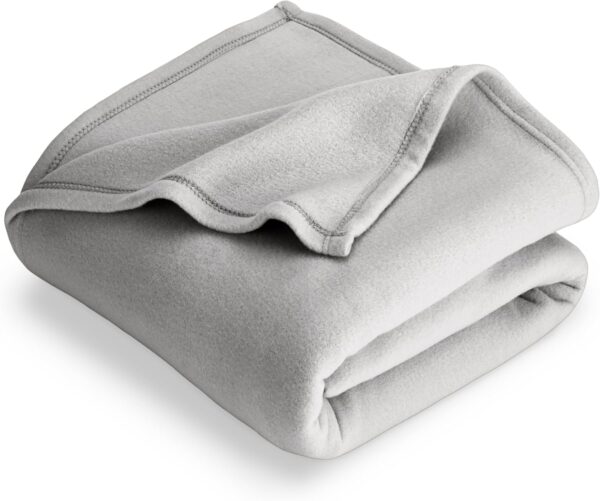 Colcha Polar Color Plomo plata Premium Gruesa