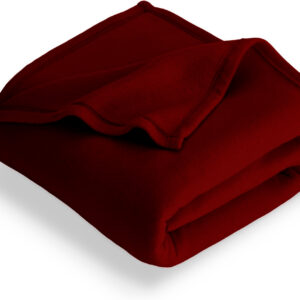 Colcha Polar Color Vino Premium Gruesa
