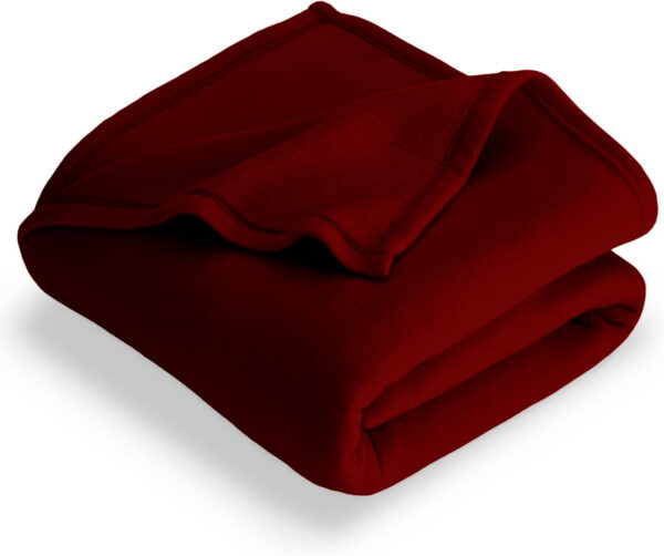 Colcha Polar Color Vino Premium Gruesa