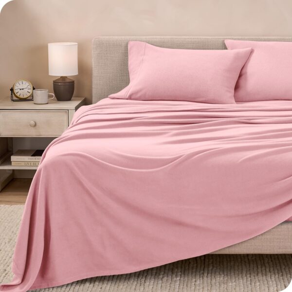 Sábanas Micropolar Rosado claro155 gramos Antipilling - Set de 4 Piezas - Imagen 2