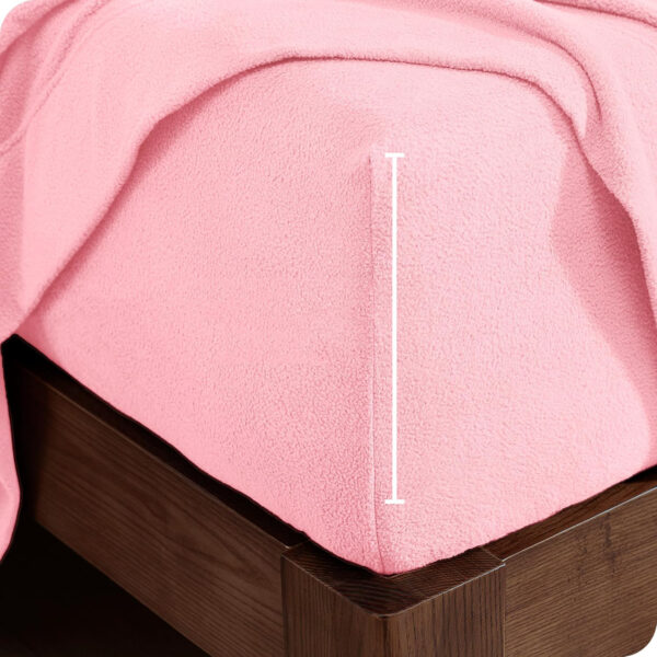Sábanas Micropolar Rosado claro155 gramos Antipilling - Set de 4 Piezas - Imagen 6