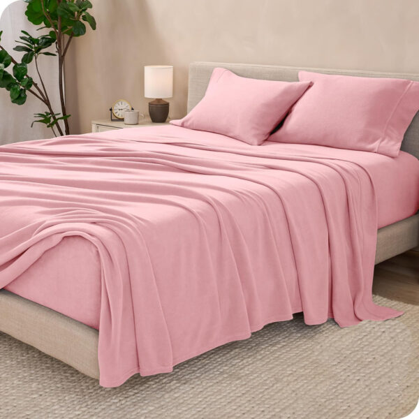 Sábanas Micropolar Rosado claro155 gramos Antipilling - Set de 4 Piezas - Imagen 3