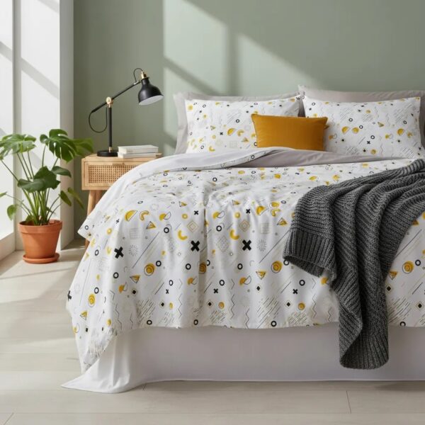 Sabanas De Algodón Bramante estampado FORMAS - Imagen 3