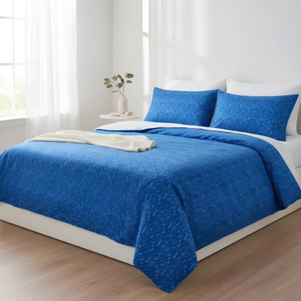 Sabanas De Algodón Bramante estampado TETRIS BLUE - Imagen 2