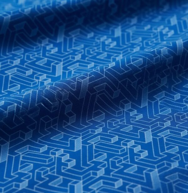Sabanas De Algodón Bramante estampado TETRIS BLUE - Imagen 3