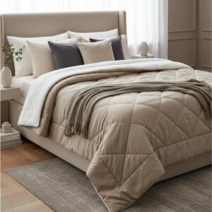 Edredón con carnero Beige + 2 Fundas