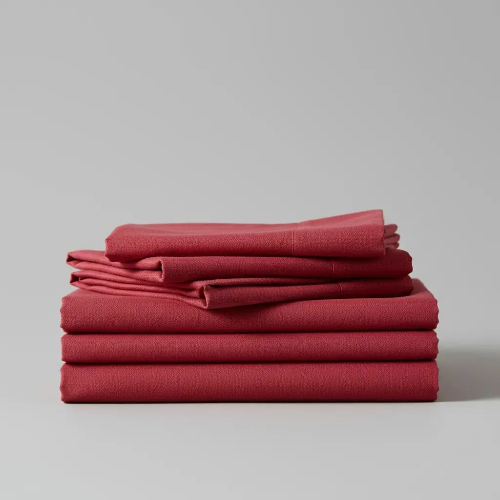 Sabanas De Algodón Peru Pima 180 HILOS – ROJO – 4 piezas - Imagen 6