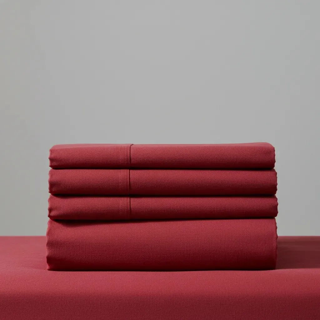 Sabanas De Algodón Peru Pima 180 HILOS – ROJO – 4 piezas - Imagen 5