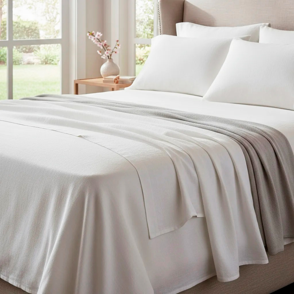 Sabanas De Algodón Peru Pima 180 HILOS – BLANCO – 4 piezas - Imagen 3