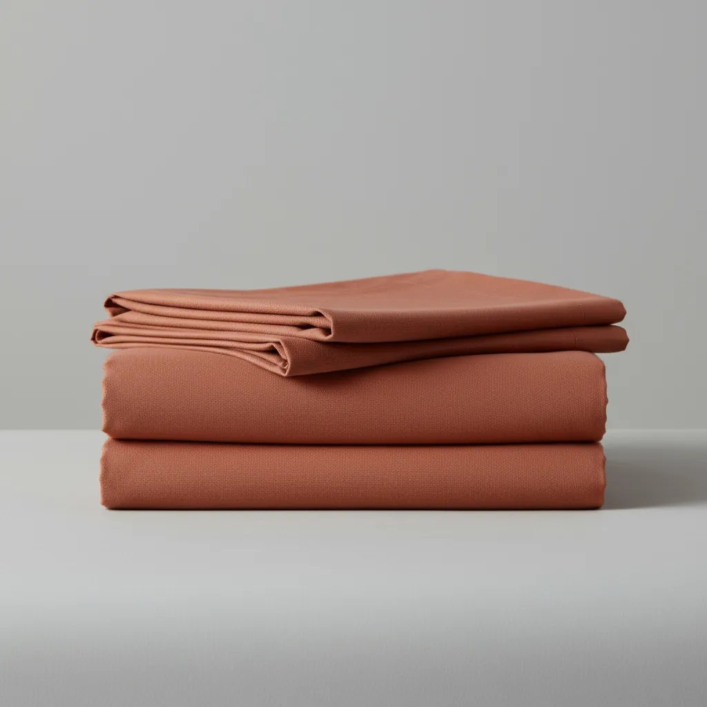 Sabanas De Algodón Peru Pima 180 HILOS – RUST – 4 piezas - Imagen 4