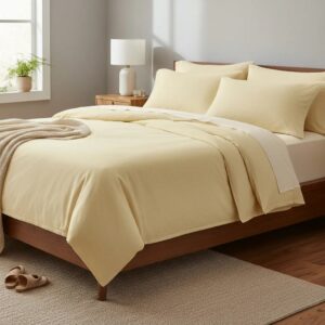 Sabanas De Algodón Peru Pima 180 HILOS – YELLOW ROSE – 4 piezas