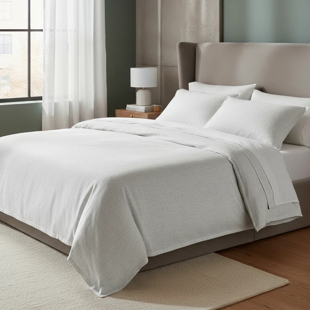 Sabanas De Algodón Peru Pima 180 HILOS – MELANGE CLARO – 4 piezas