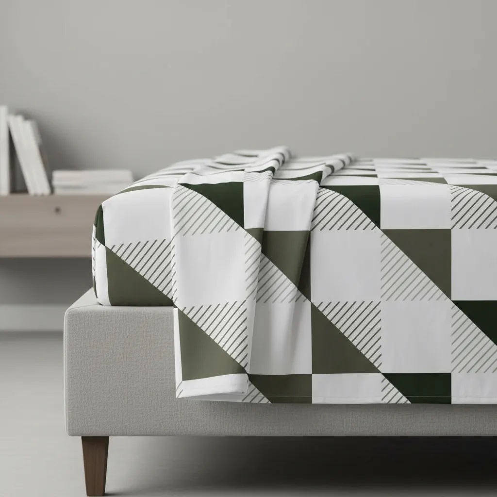 Sabanas De Algodón Bramante estampado TRIANGULO VERDE - Imagen 4