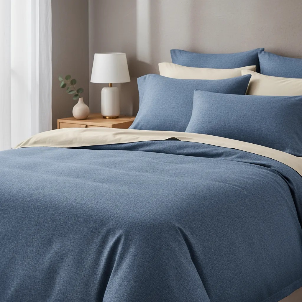 Sabanas De Algodón Peru Pima 180 HILOS – Simply Denim – 4 piezas - Imagen 2